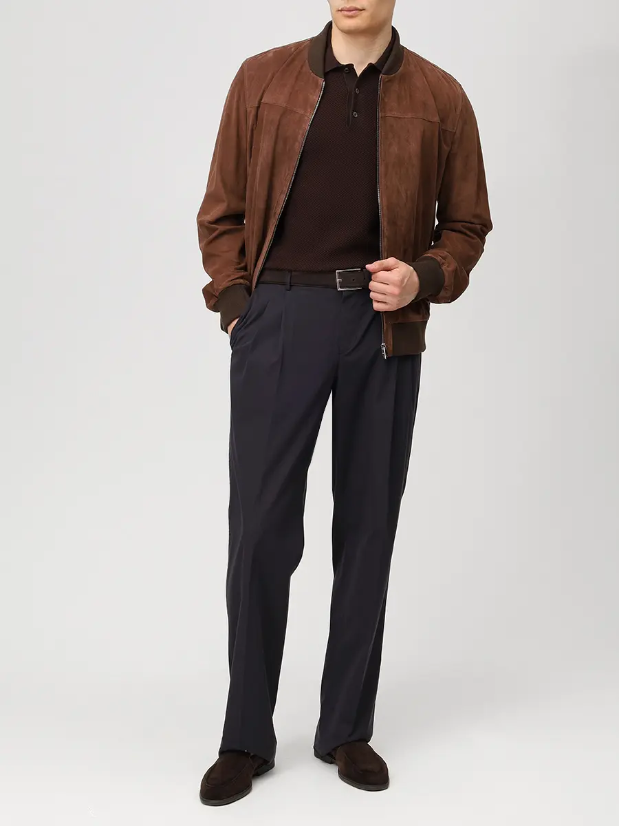 Поло хлопковое CANALI MK02461/501/C0127 Темно- Коричневый  Фото 2