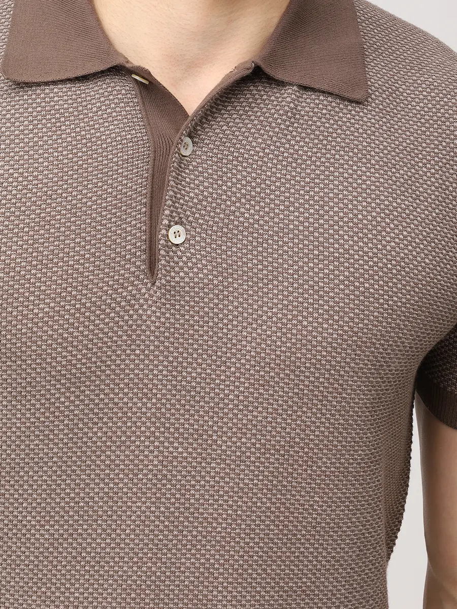 Поло хлопковое CANALI MK02461/734/C0127 Коричневый  Фото 5