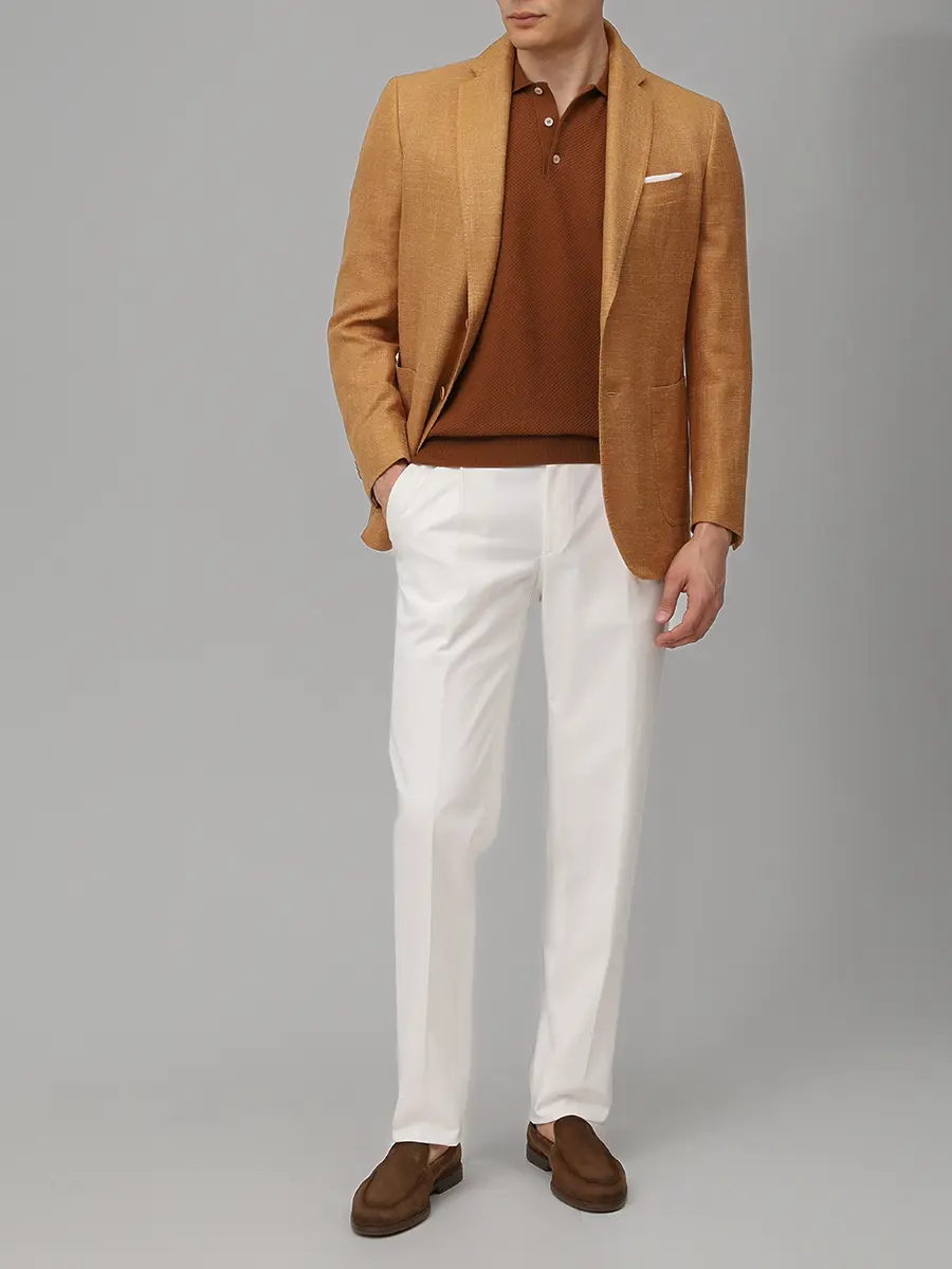 Поло хлопковое CANALI MK02461/750/C0127 Коричневый  Фото 2