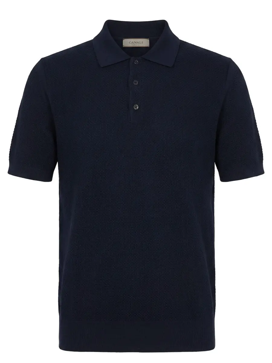 Поло хлопковое CANALI MK02461/301/C0127 Темно- Синий 
