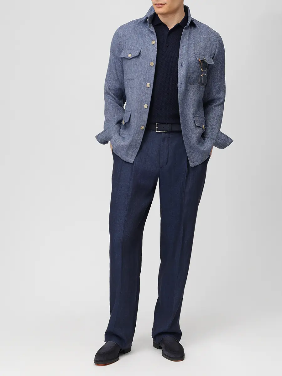 Поло хлопковое CANALI MK02461/301/C0127 Темно- Синий  Фото 2