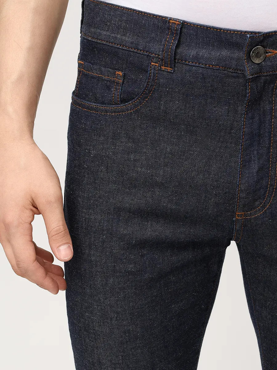 Джинсы Slim Fit из хлопка и лиоцелла CANALI PD01349/301/91719 Темно- Синий  Фото 5