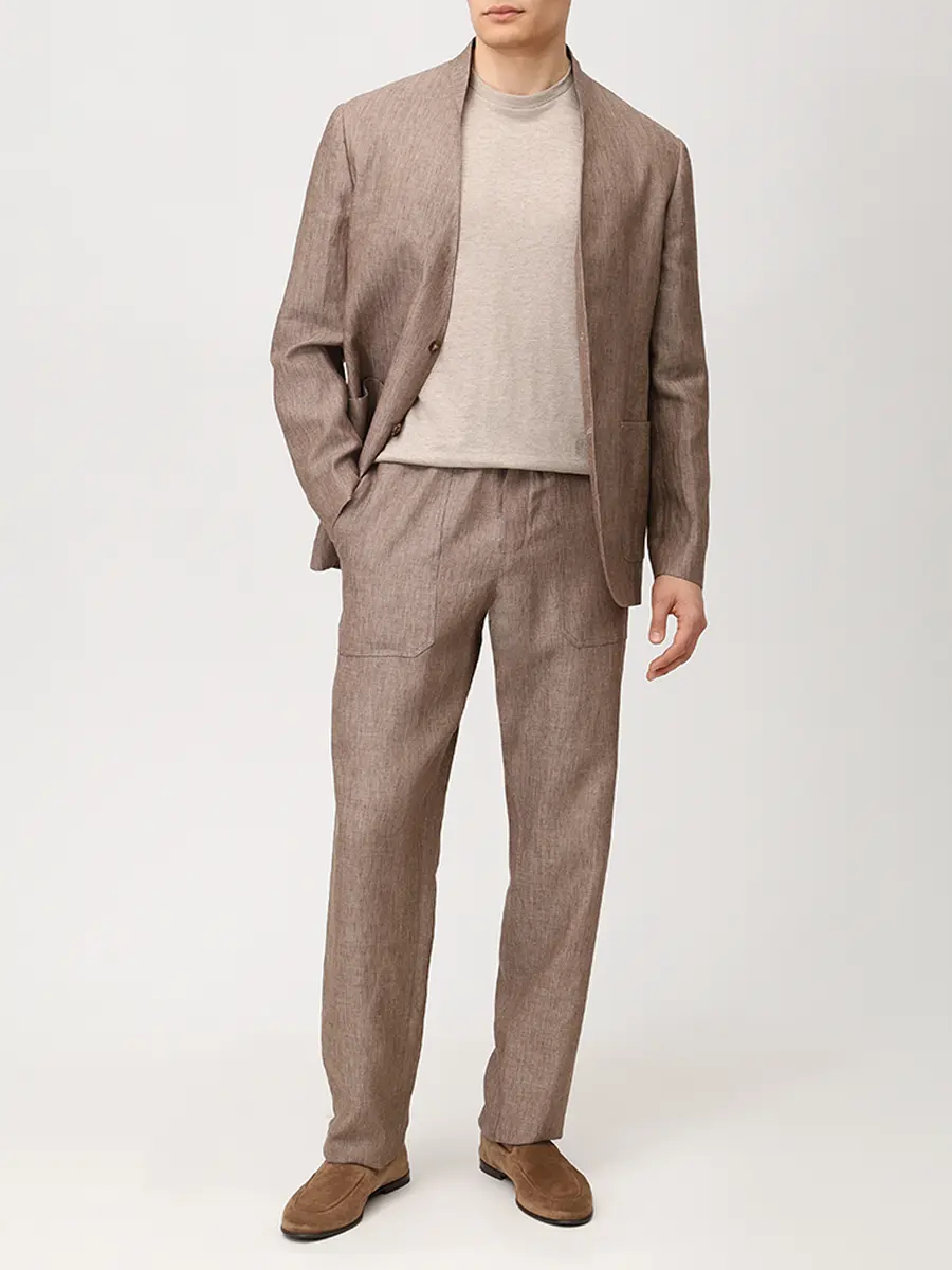 Костюм льняной BRETT JOHNSON SS26B57S/SS26P17S102MOC Бежевый  Фото 2
