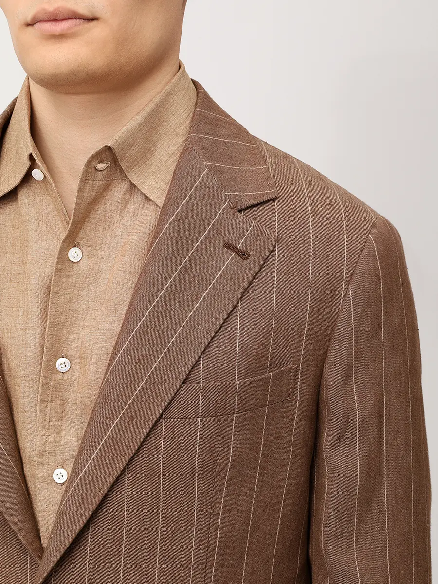Костюм льняной BRETT JOHNSON SS26B21S/SS26P25S108MOCP Коричневый  Фото 5