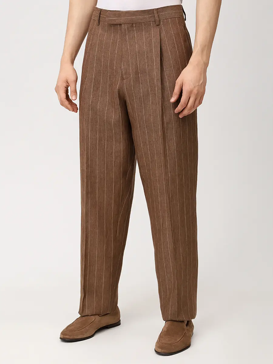 Костюм льняной BRETT JOHNSON SS26B21S/SS26P25S108MOCP Коричневый  Фото 8