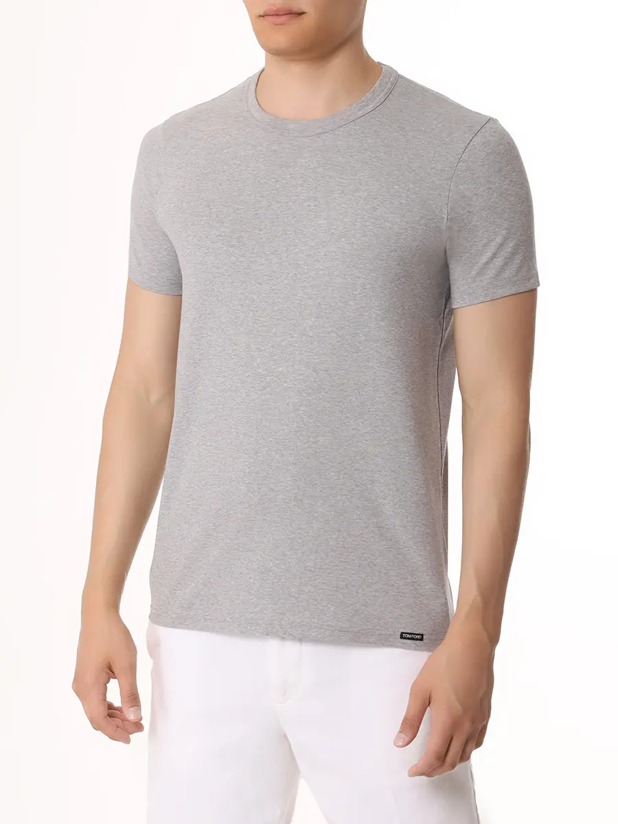 Футболка хлопковая TOM FORD T4M081040/020 Серый  Фото 2