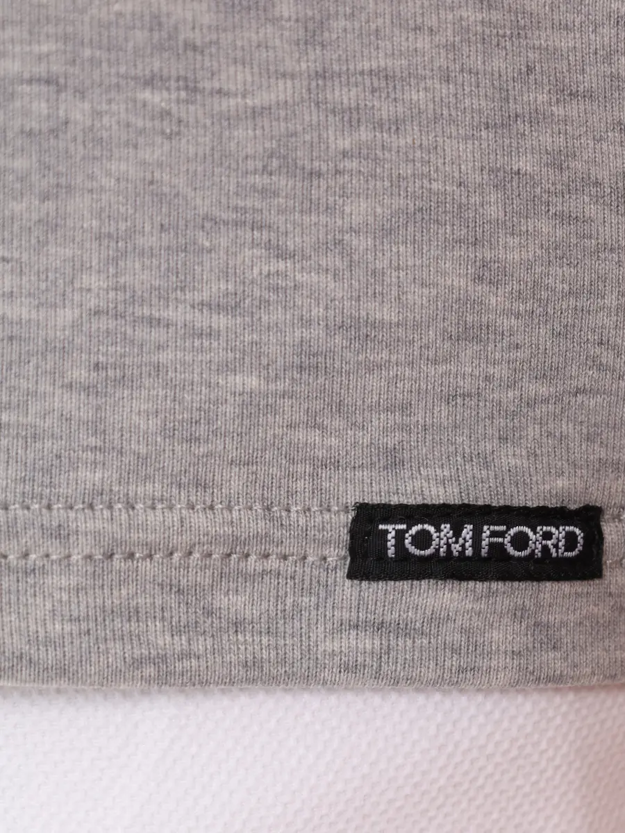 Футболка хлопковая TOM FORD T4M081040/020 Серый  Фото 5