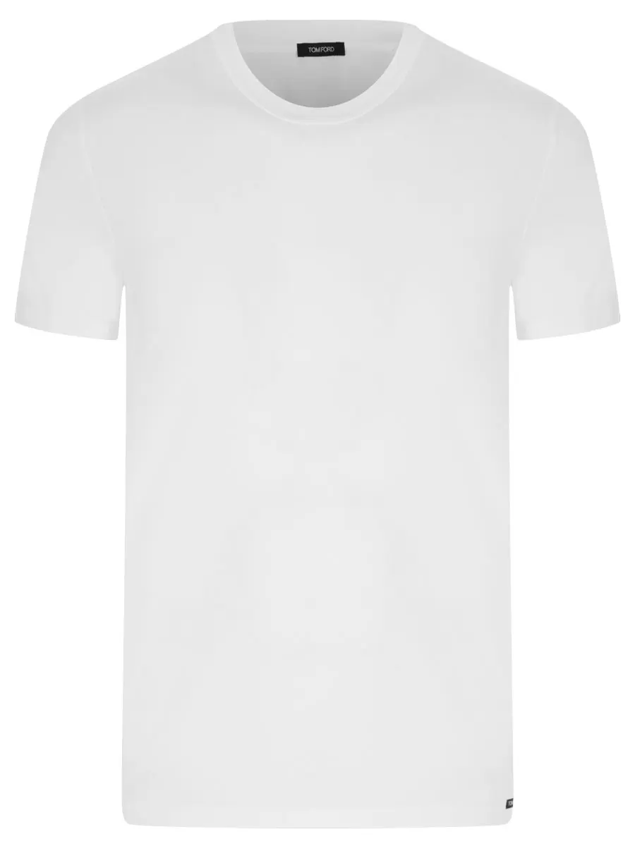 Футболка из хлопка и модала TOM FORD T4M081410/100 Белый 