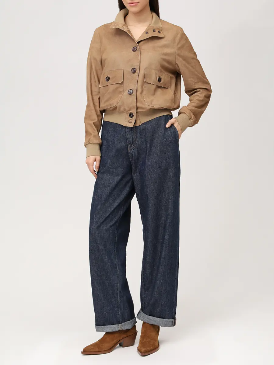 Джинсы хлопковые MOORER MODDE100023 BLU DENIM V2543 Синий  Фото 2