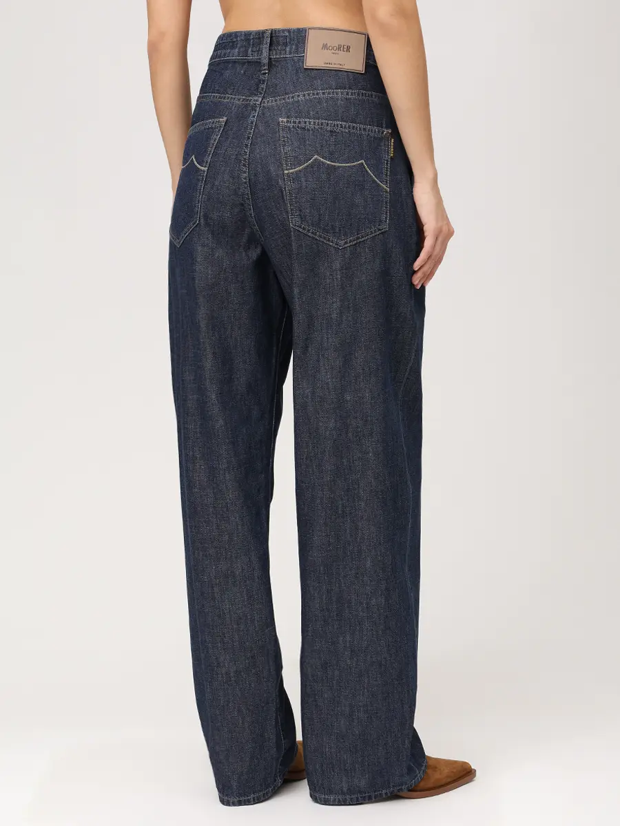 Джинсы хлопковые MOORER MODDE100023 BLU DENIM V2543 Синий  Фото 3