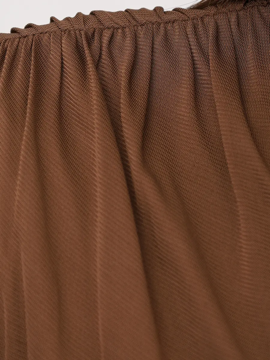 Платье из вискозы GIUSEPPE DI MORABITO 06PSDR705 16301/BROWN 30 Коричневый  Фото 6