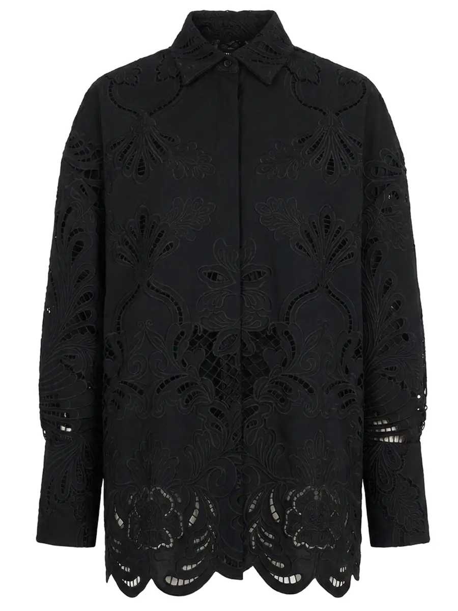 Рубашка хлопковая GIUSEPPE DI MORABITO 06PSED168S 16313/BLACK 99 Черный 