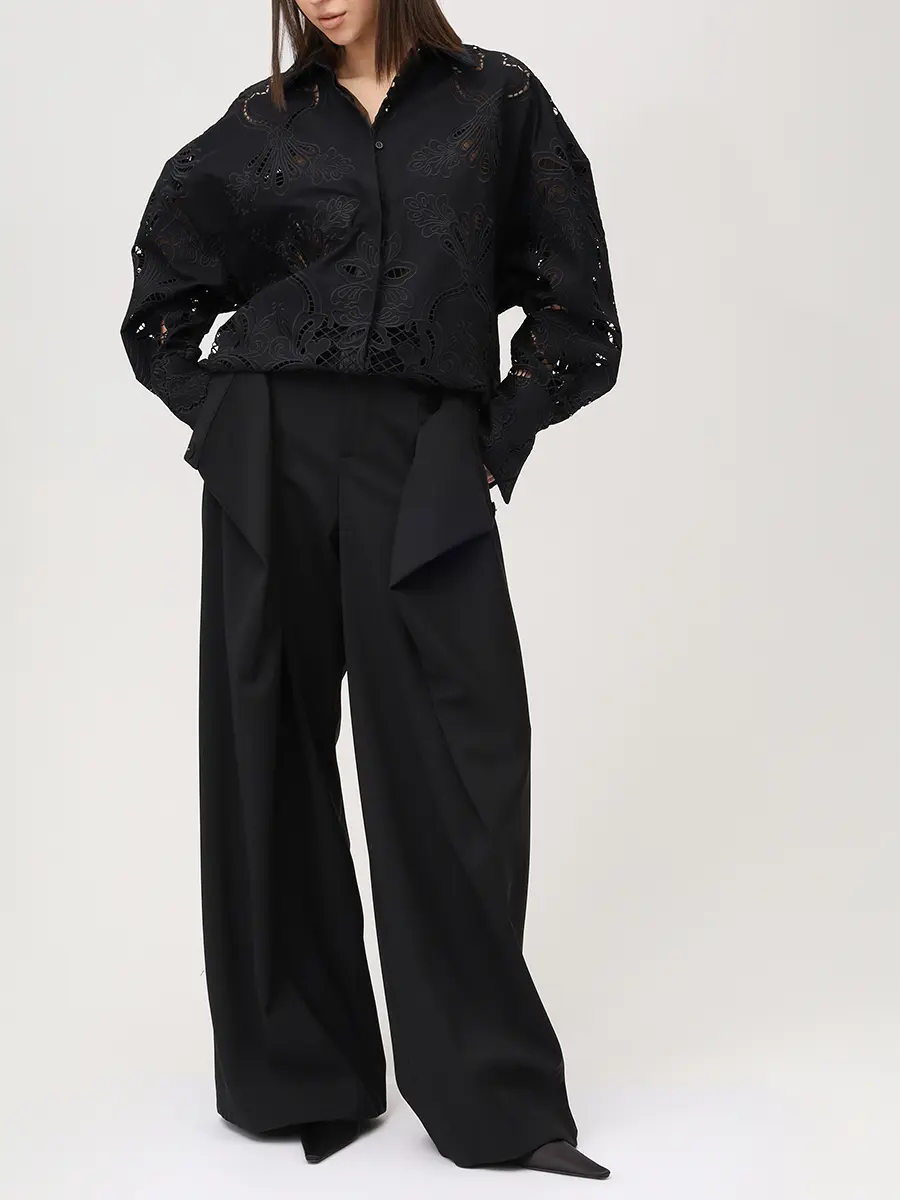 Рубашка хлопковая GIUSEPPE DI MORABITO 06PSED168S 16313/BLACK 99 Черный  Фото 2
