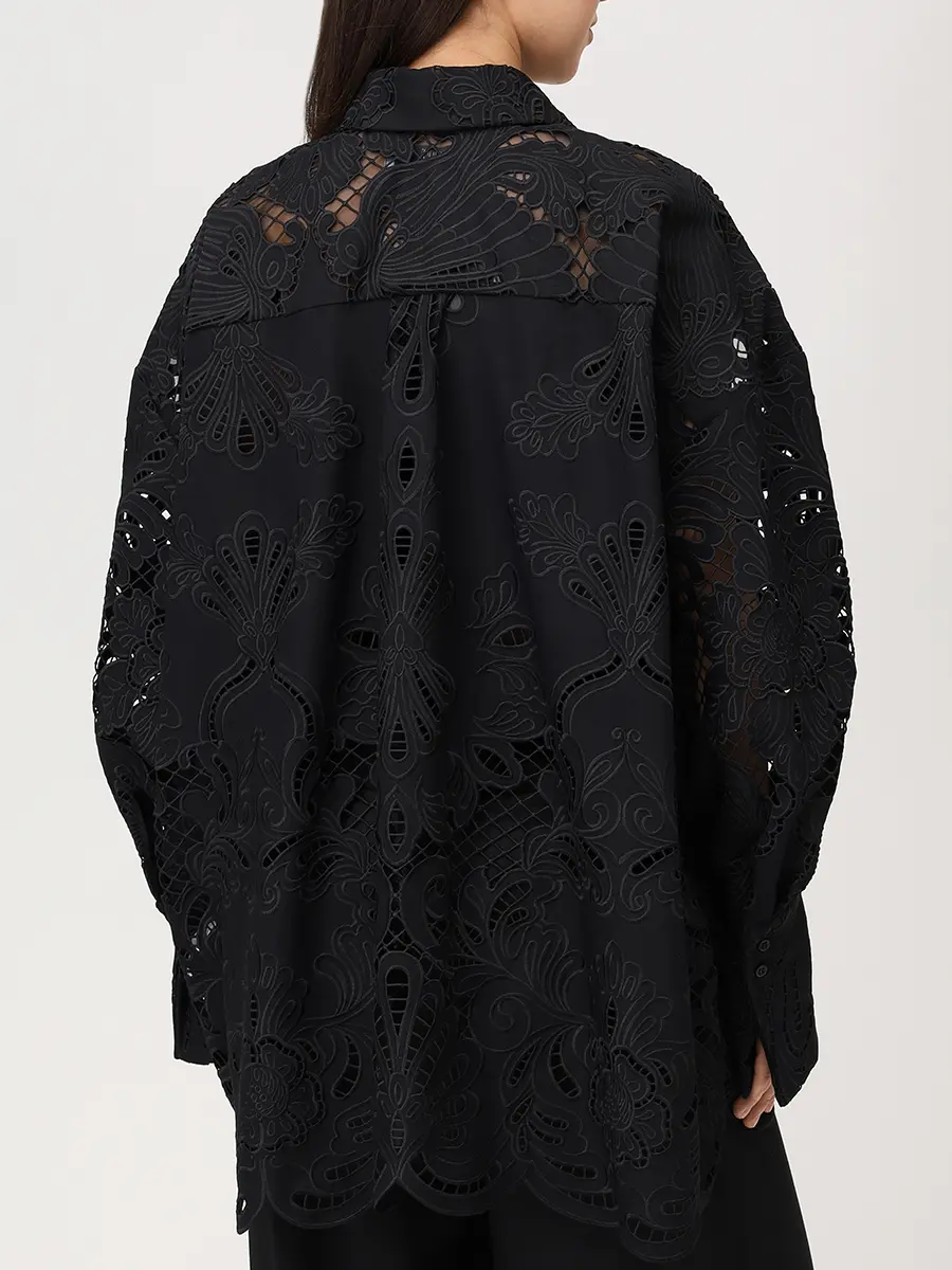 Рубашка хлопковая GIUSEPPE DI MORABITO 06PSED168S 16313/BLACK 99 Черный  Фото 3