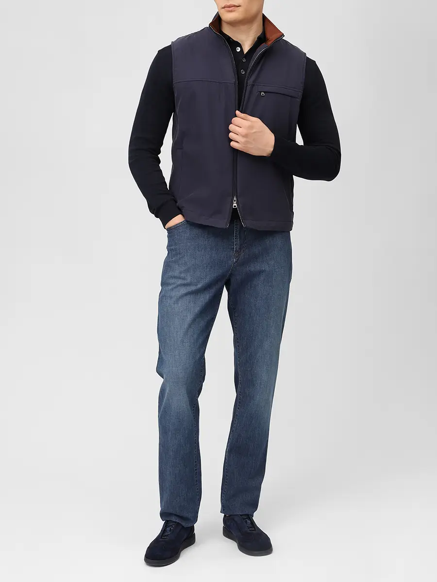 Жилет шелковый FIORONI CASHMERE MTX32901E2 7054 T73 Синий  Фото 2