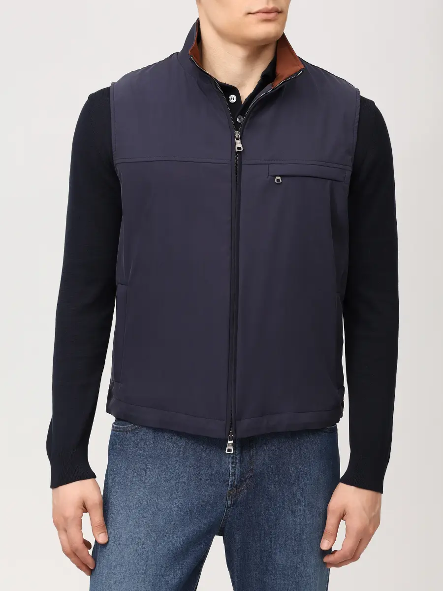 Жилет шелковый FIORONI CASHMERE MTX32901E2 7054 T73 Синий  Фото 4