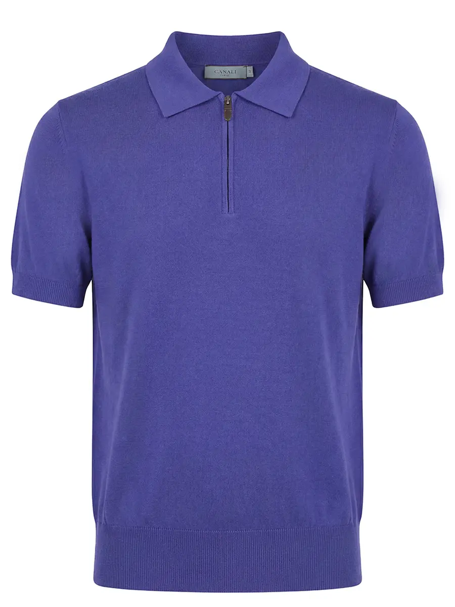 Поло хлопковое CANALI MK02459/965/C0454 Фиолетовый 