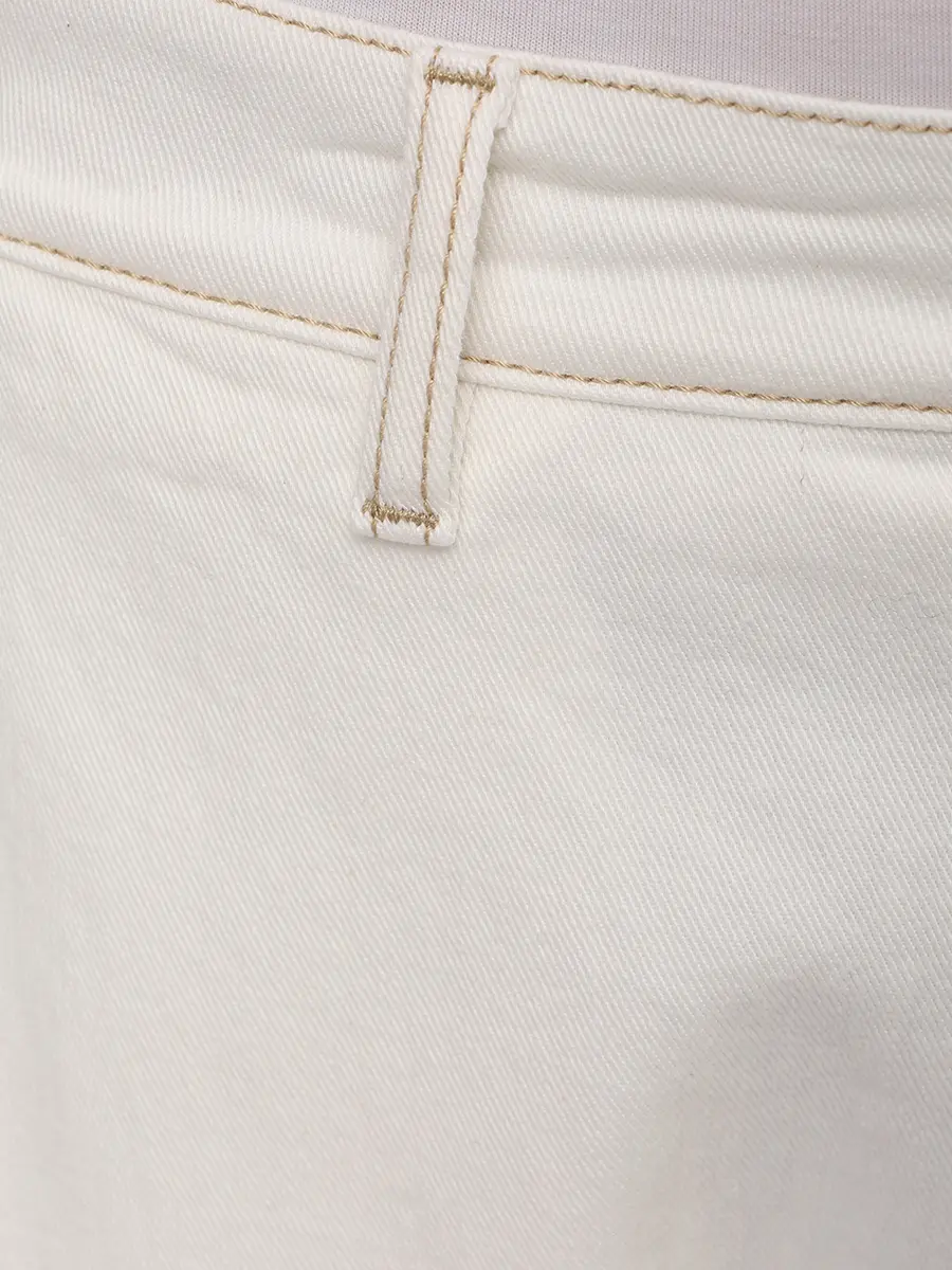 Джинсы Regular Fit хлопковые CANALI PD01637/001/91675A Белый  Фото 6