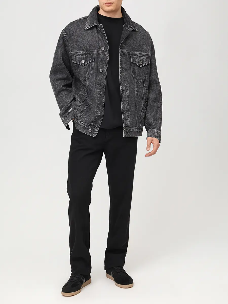 Джинсы Slim Fit хлопковые HUGO 50511483/001 Черный  Фото 2