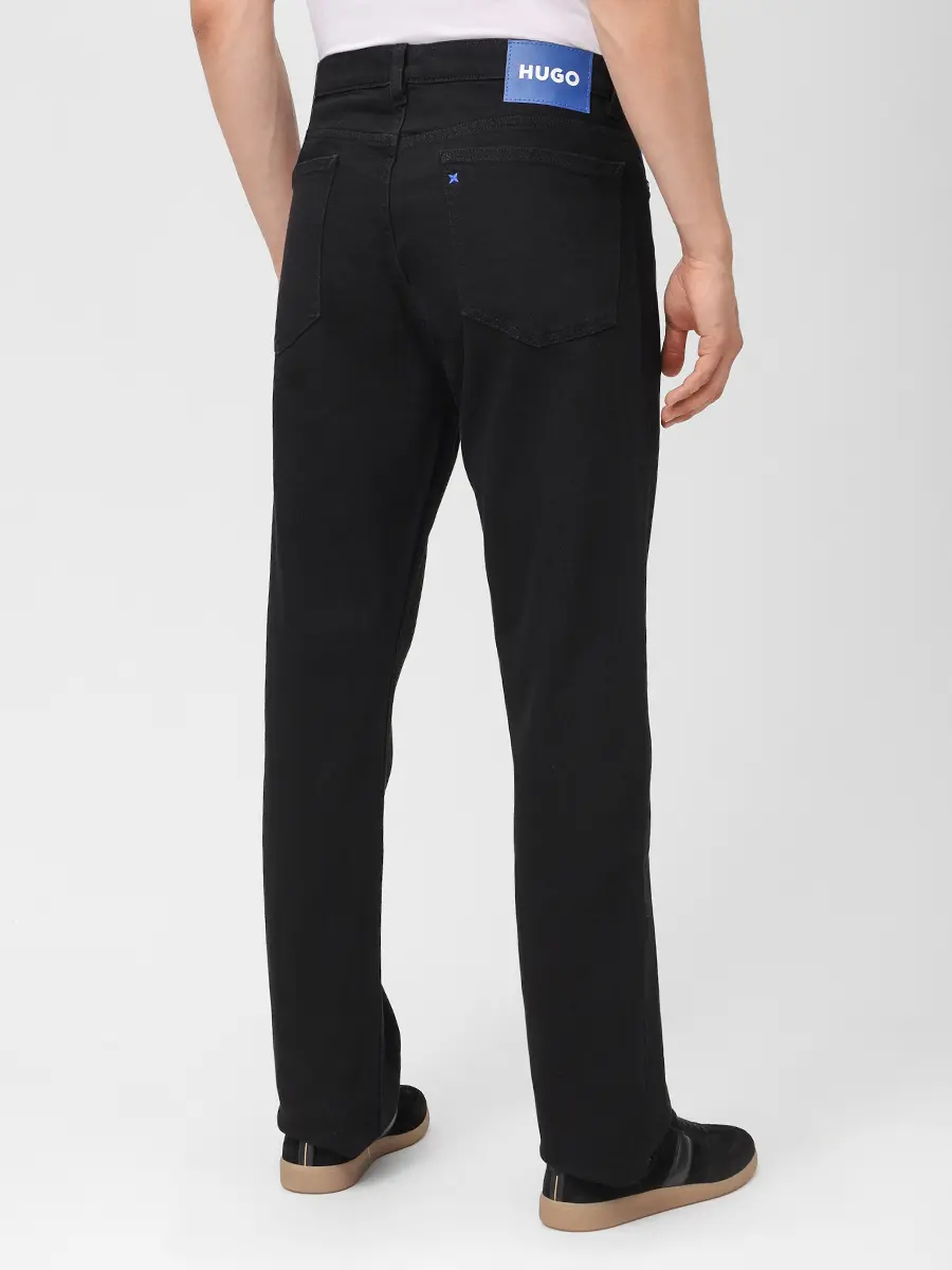 Джинсы Slim Fit хлопковые HUGO 50511483/001 Черный  Фото 3