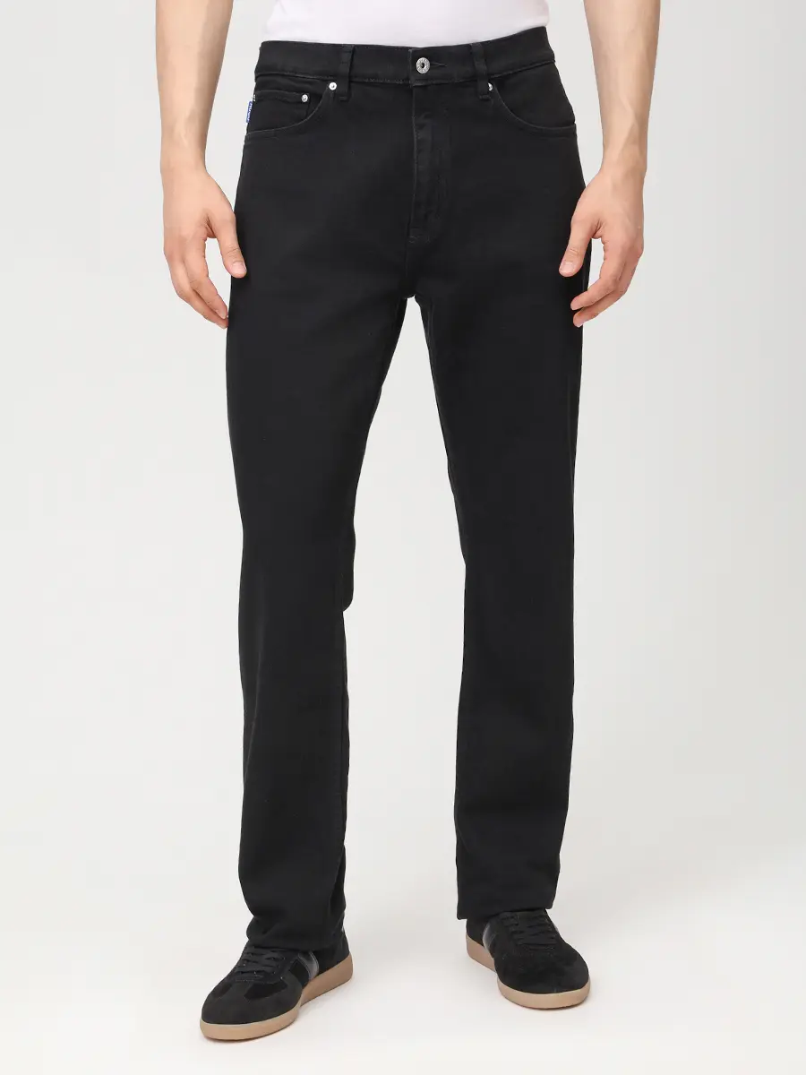 Джинсы Slim Fit хлопковые HUGO 50511483/001 Черный  Фото 4