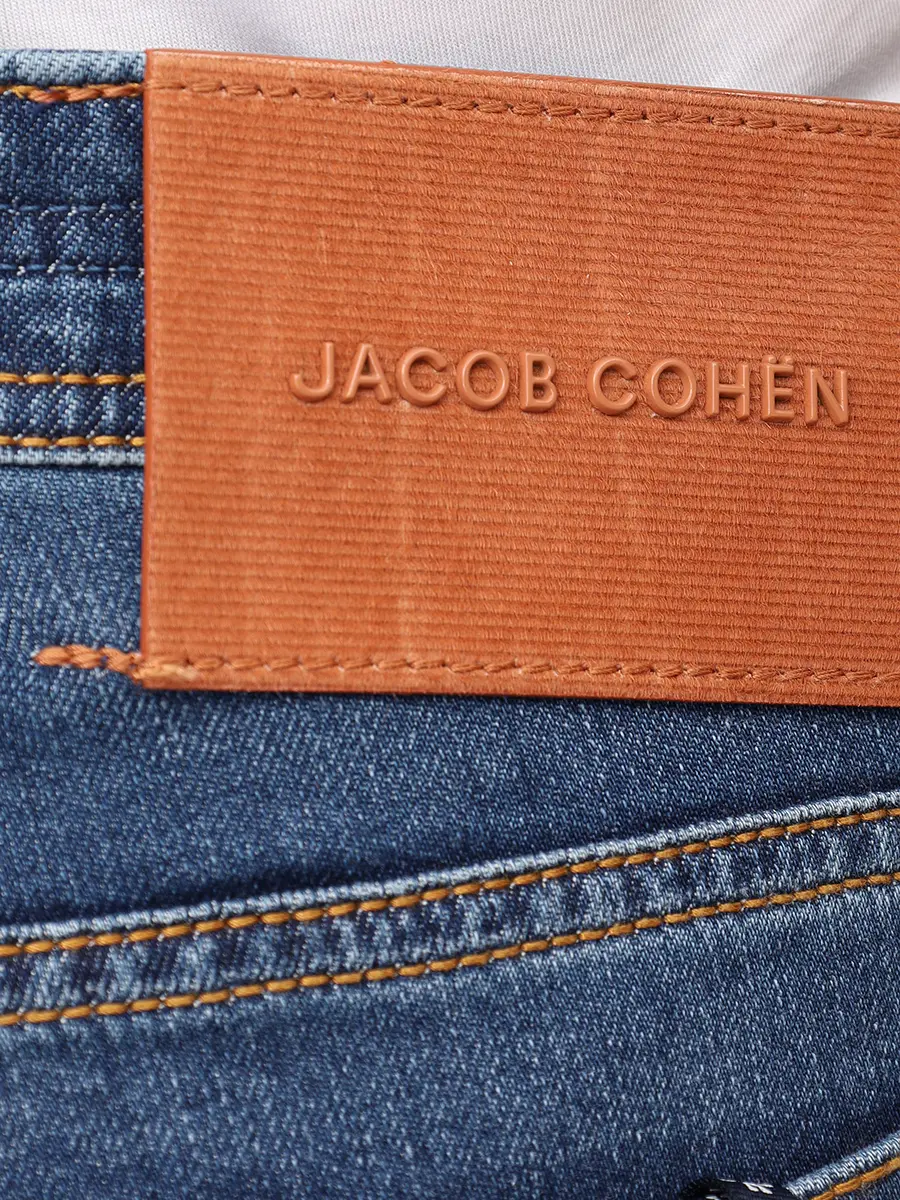 Джинсы Slim Fit хлопковые JACOB COHEN JUM_QM 004 073 S4324 V1 200D Синий  Фото 6