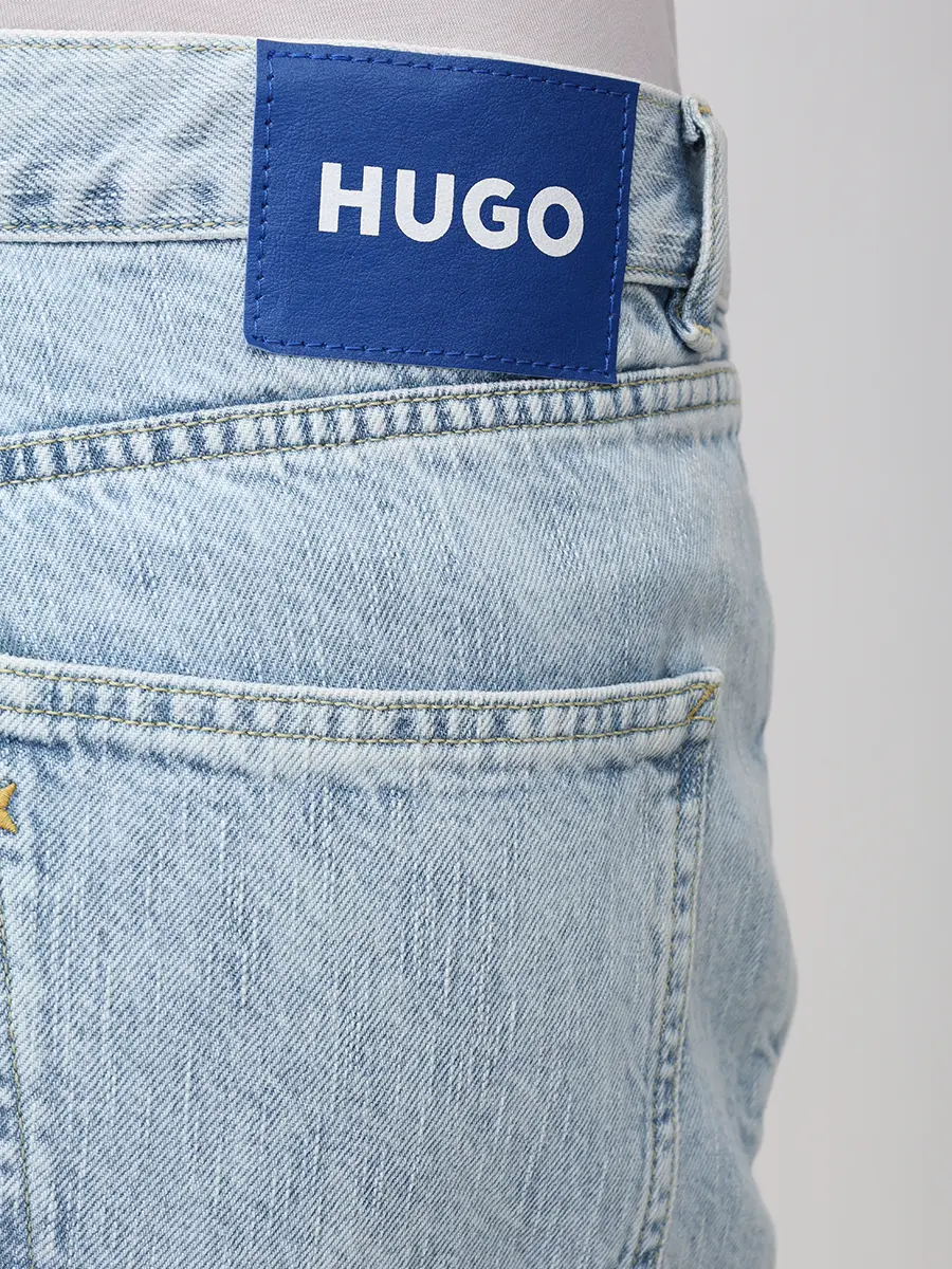 Джинсы Regular Fit хлопковые HUGO 50555950/449 Голубой  Фото 6
