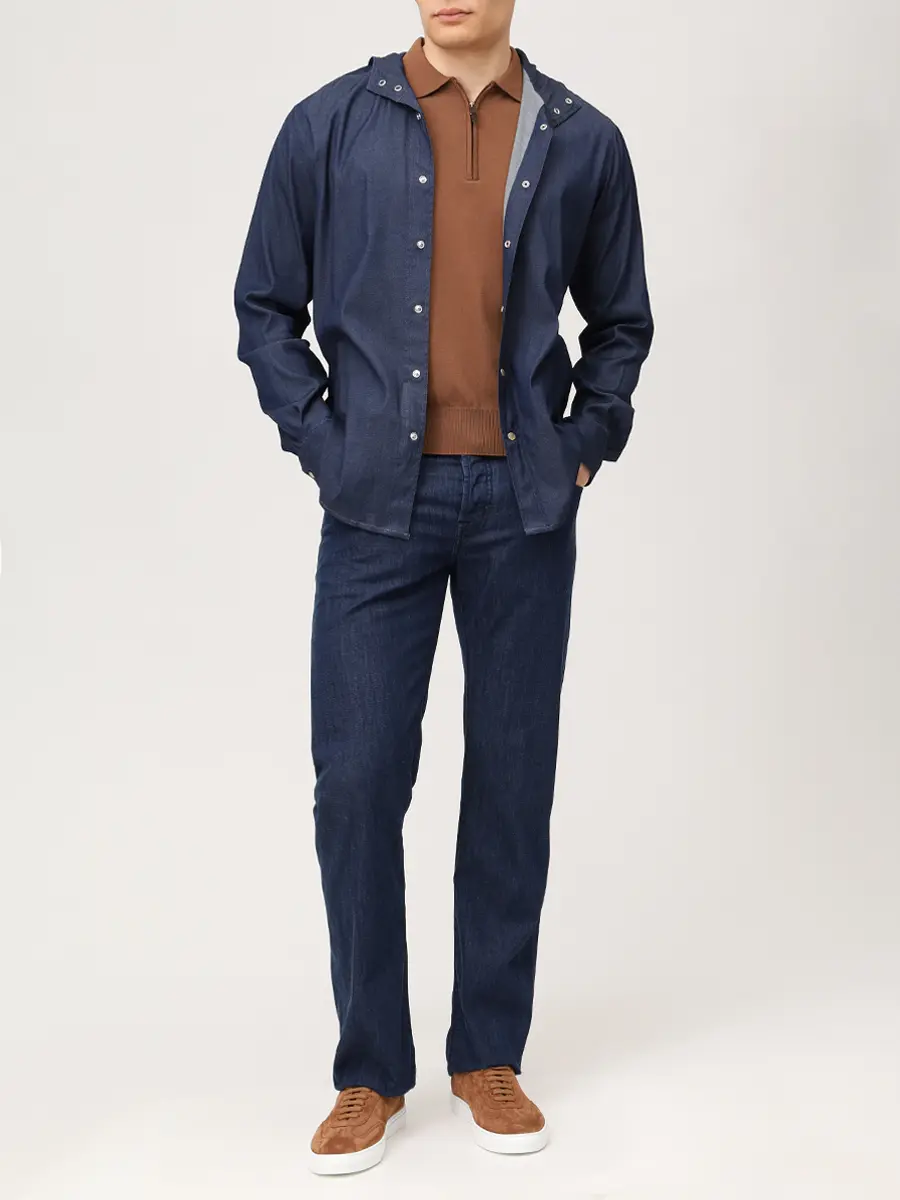 Джинсы Regular Fit хлопковые JACOB COHEN JUM_QE034 034 S3735 R2 100D Темно- Синий  Фото 2