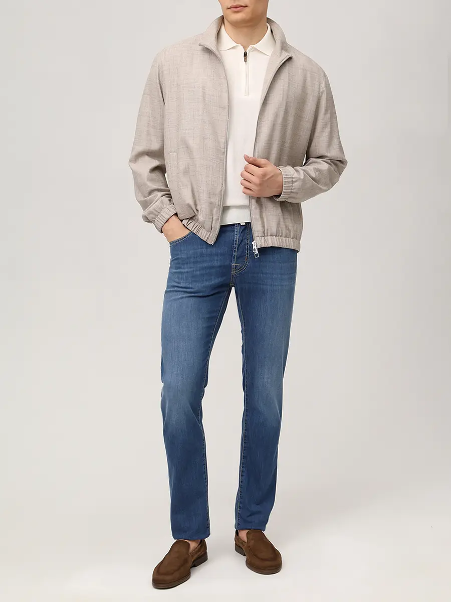 Джинсы Slim Fit хлопковые JACOB COHEN BARD JUM_QM004 059 S3735 V1 200D Синий  Фото 2