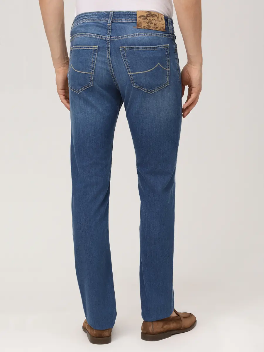Джинсы Slim Fit хлопковые JACOB COHEN BARD JUM_QM004 059 S3735 V1 200D Синий  Фото 3
