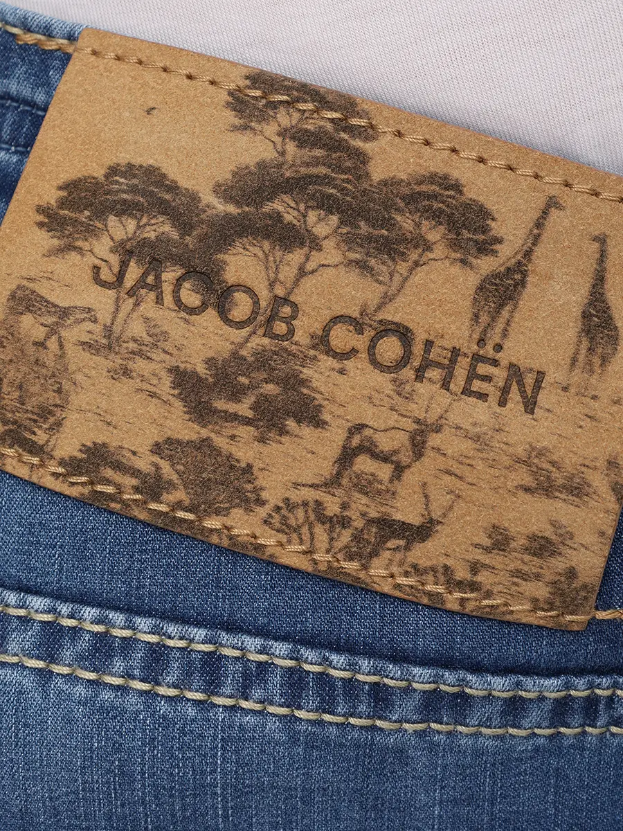 Джинсы Slim Fit хлопковые JACOB COHEN BARD JUM_QM004 059 S3735 V1 200D Синий  Фото 6