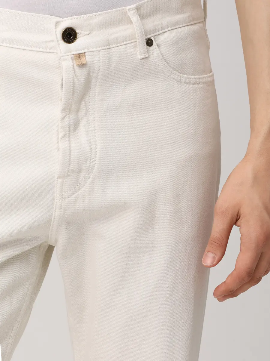 Джинсы Regular Fit хлопковые JACOB COHEN SEAN JUM_QE030 054 T751A TM 8A46 Кремовый  Фото 5