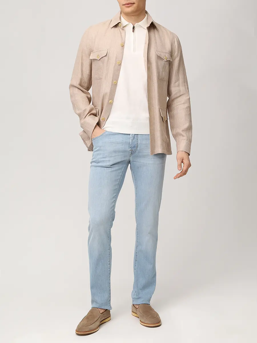 Джинсы Slim Fit хлопковые JACOB COHEN BARD JUM_QM 004 073 S4324 V2 300D Голубой  Фото 2