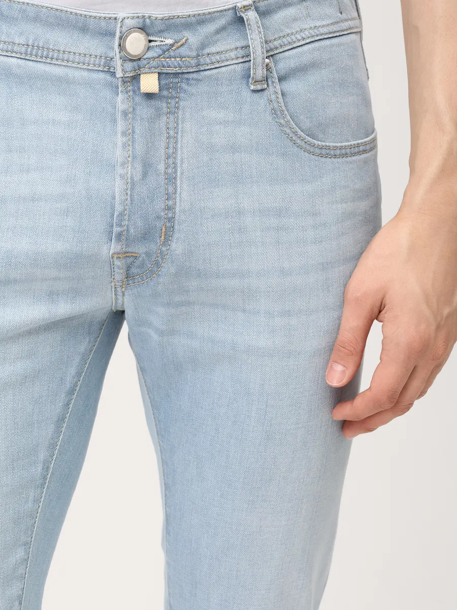 Джинсы Slim Fit хлопковые JACOB COHEN BARD JUM_QM 004 073 S4324 V2 300D Голубой  Фото 5