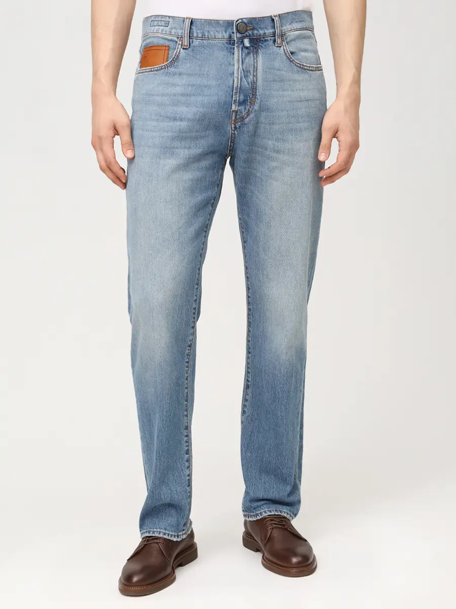 Джинсы Regular Fit хлопковые JACOB COHEN EDO JUM_QE031 030 S4321 V3 200D Голубой  Фото 4