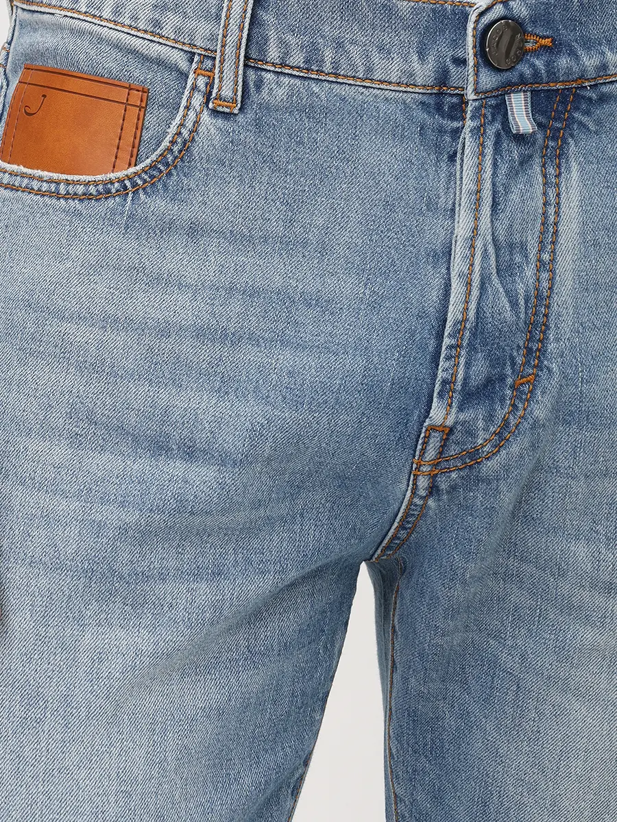Джинсы Regular Fit хлопковые JACOB COHEN EDO JUM_QE031 030 S4321 V3 200D Голубой  Фото 5