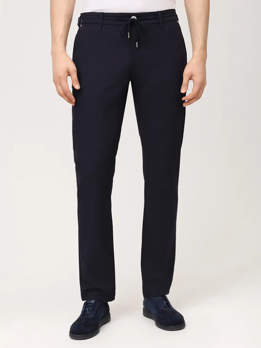 Брюки однотонные JACOB COHEN PHARREL ACTIVE JUM_QW012 001 S4024 RW Y78 Темно- Синий  Фото 4