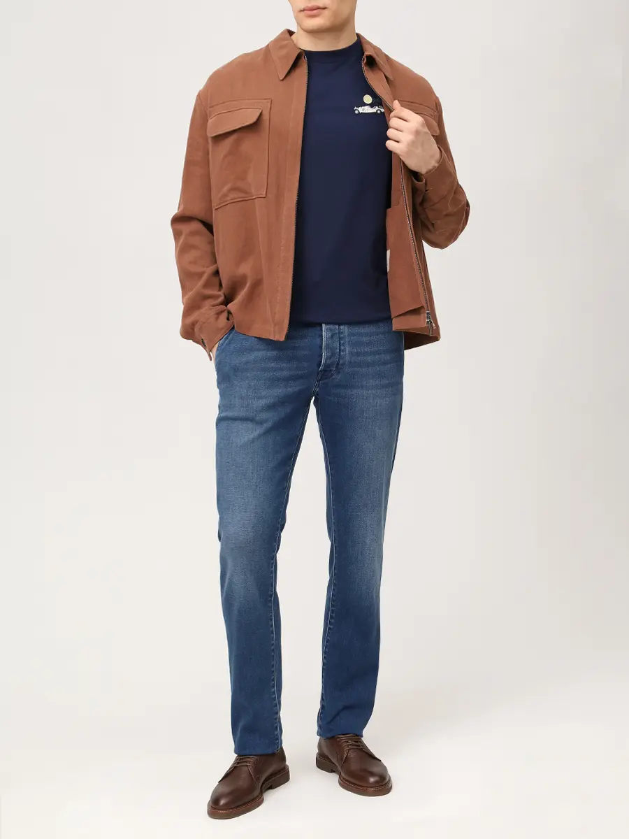 Джинсы Slim Fit хлопковые JACOB COHEN JUM_QE012 030 P0019 V1 100D Синий  Фото 2