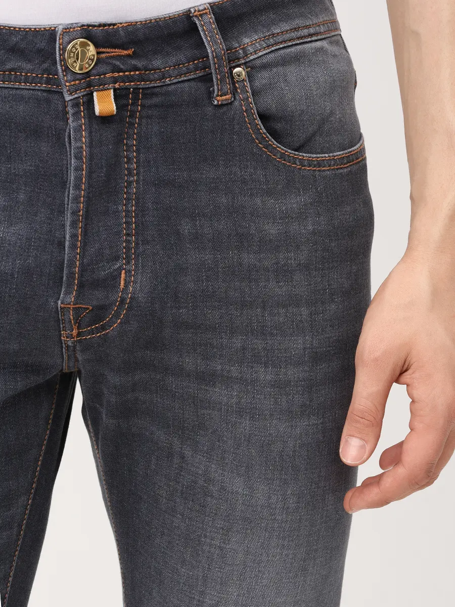 Джинсы Slim Fit хлопковые JACOB COHEN BARD JUM_QE004 053 S4126 V1 600D Темно- Серый  Фото 5