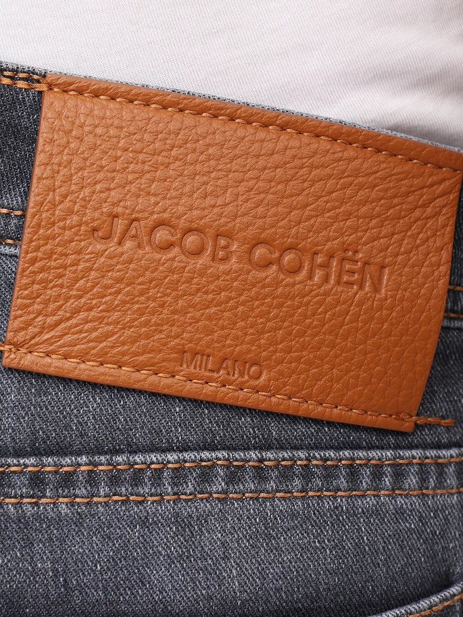 Джинсы Slim Fit хлопковые JACOB COHEN BARD JUM_QE004 053 S4126 V1 600D Темно- Серый  Фото 6