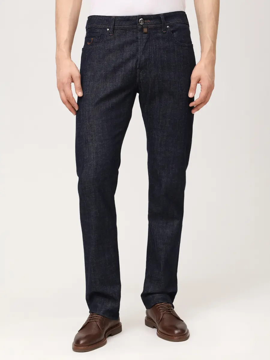 Джинсы Slim Fit хлопковые JACOB COHEN BARD JUM_QE004 034 S3736 R1 100D Темно- Синий  Фото 4