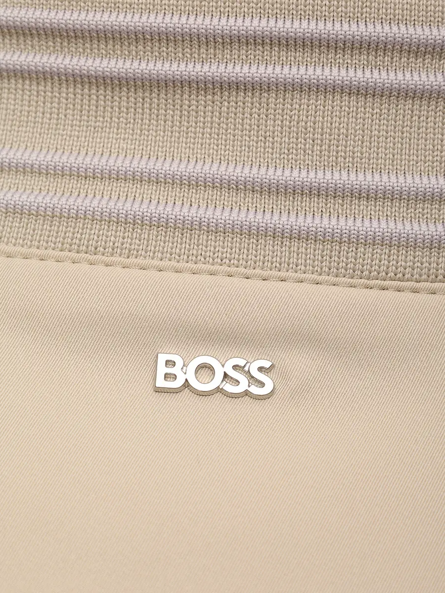 Бомбер однотонный BOSS 50558517/286 Бежевый  Фото 6