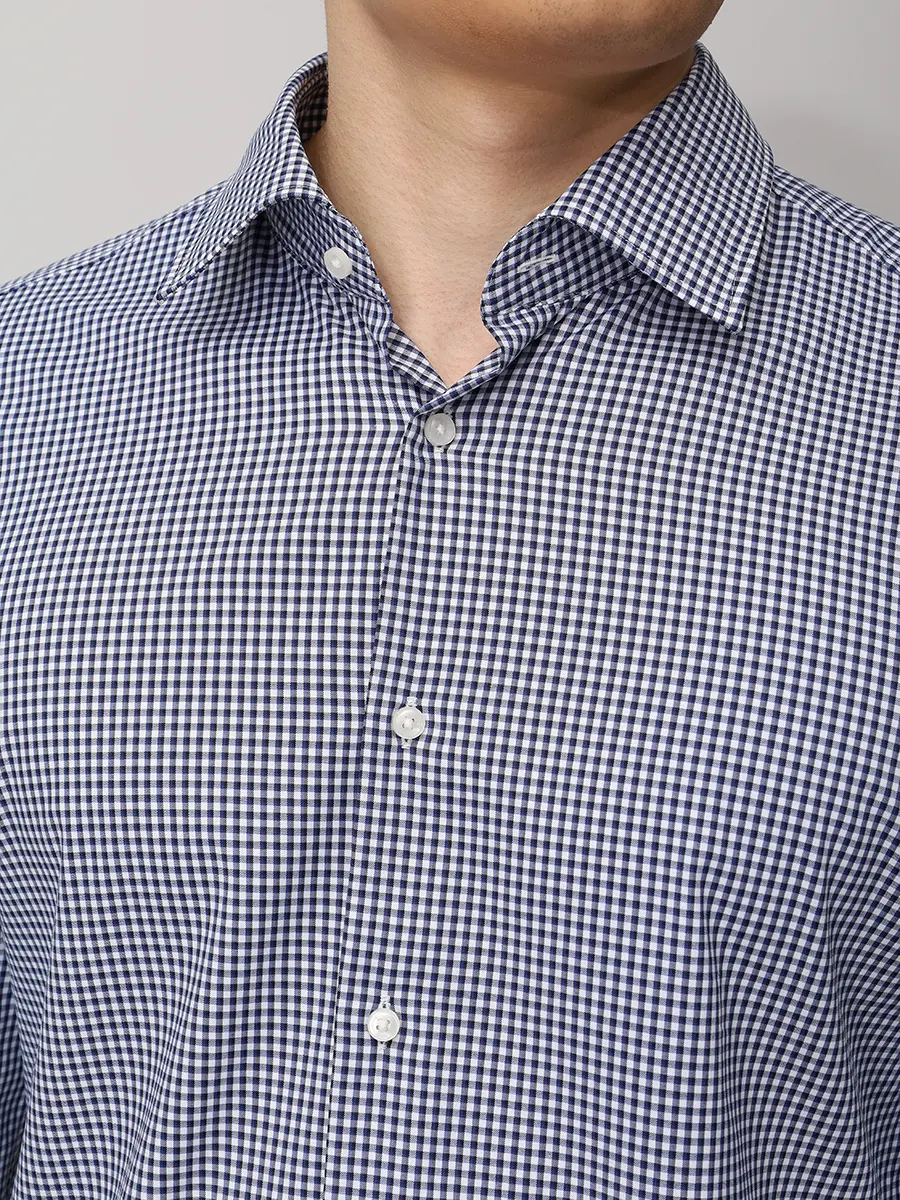 Рубашка Slim Fit в клетку BOSS 50561078/404 Белый  Фото 5