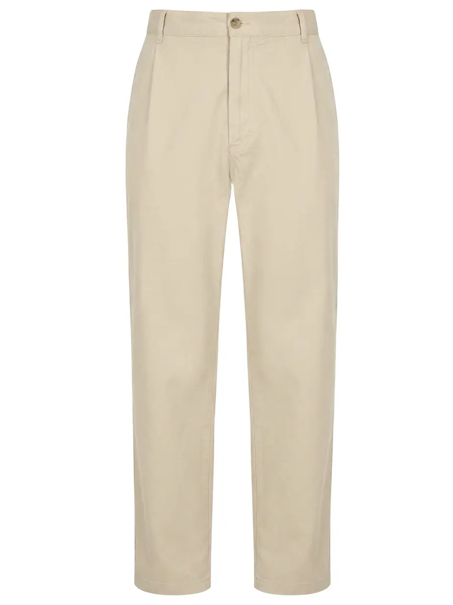 Брюки Regular Fit из лиоцелла BOSS 50557410/286 Бежевый 