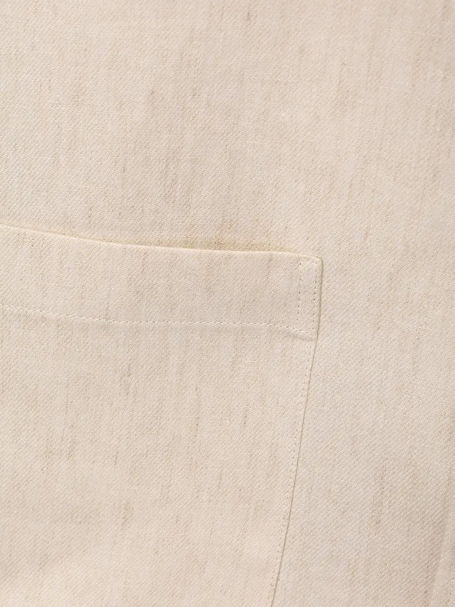 Рубашка Regular Fit льняная BOSS 50561615/286 Бежевый  Фото 6