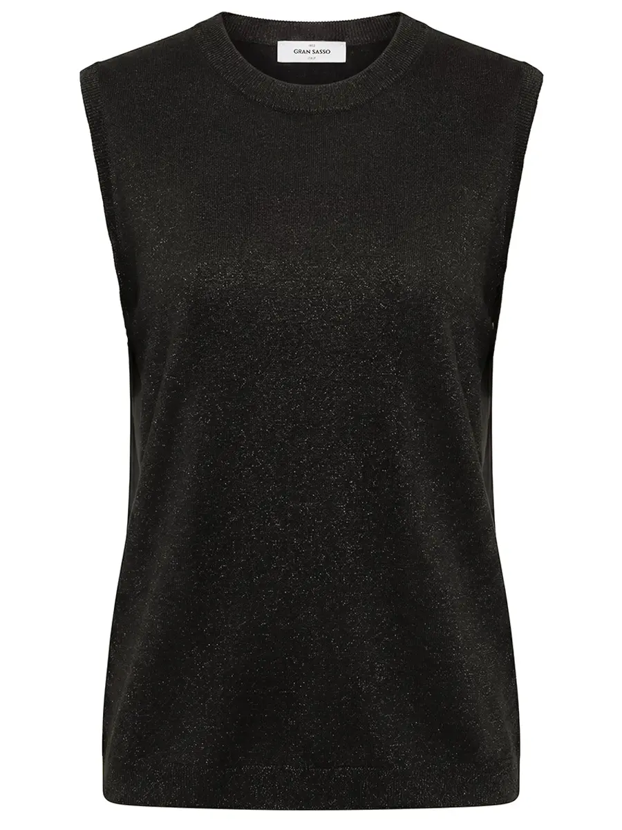 Топ из вискозы с люрексом GRAN SASSO 57277/23003/099 Черный 