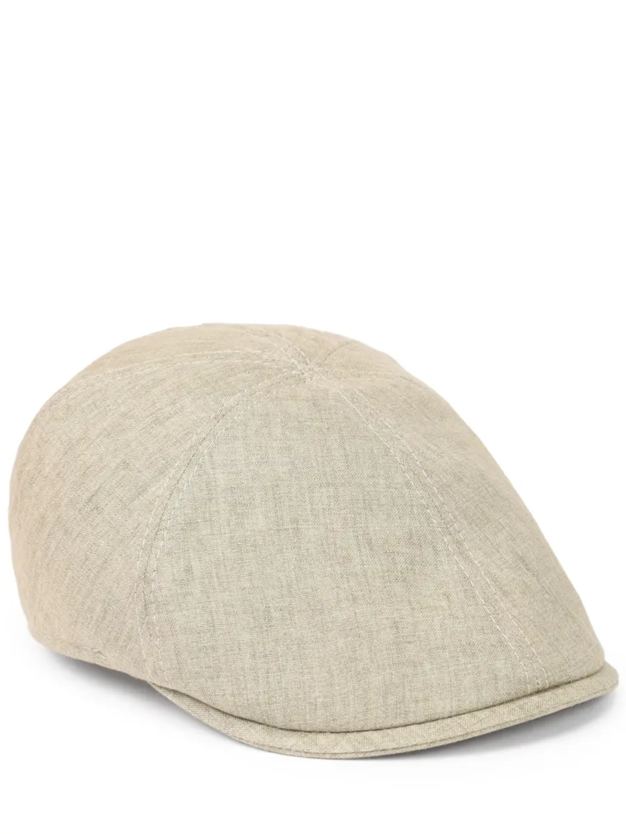 Кепка изо льна и хлопка GRAN SASSO 85108/57822/460 Зеленый 