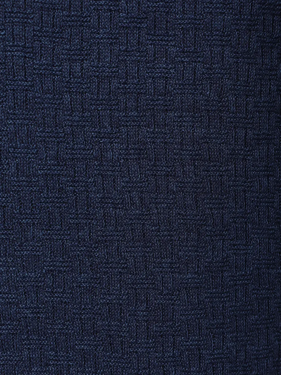 Футболка из хлопка и льна GRAN SASSO 57169/18668/598 Темно- Синий  Фото 6