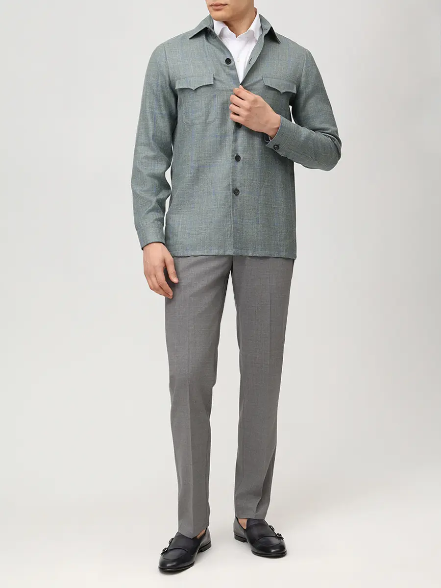 Брюки шерстяные BERWICH SPIAGGIA 20_FA1755X Серый  Фото 2