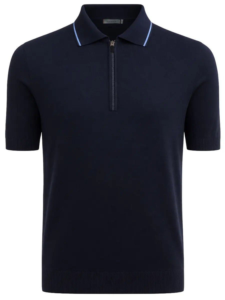 Поло хлопковое CANALI MK02460/300/C1165 Темно- Синий 
